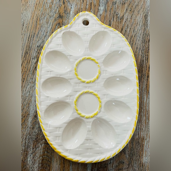 Vintage Other - Vintage MCM Lego Ceramic Deviled Egg Tray Dish❤️